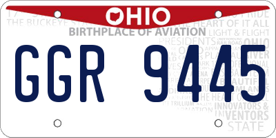 OH license plate GGR9445