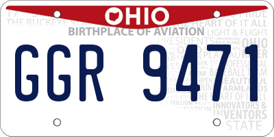 OH license plate GGR9471