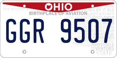 OH license plate GGR9507