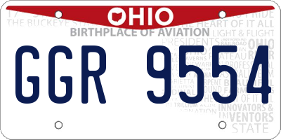 OH license plate GGR9554