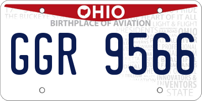 OH license plate GGR9566