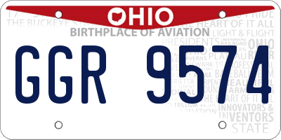 OH license plate GGR9574