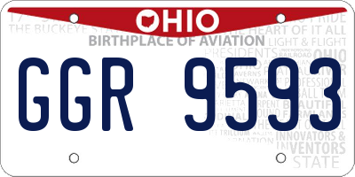 OH license plate GGR9593