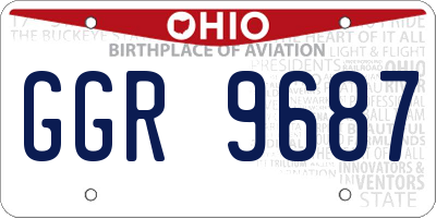 OH license plate GGR9687