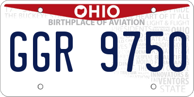 OH license plate GGR9750
