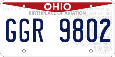 OH license plate GGR9802