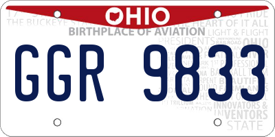 OH license plate GGR9833