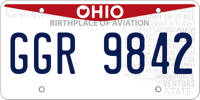 OH license plate GGR9842