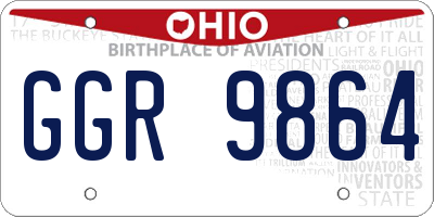 OH license plate GGR9864