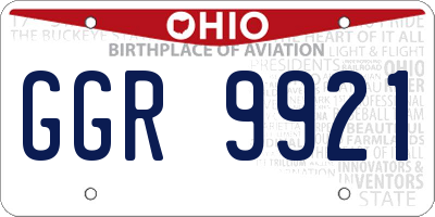 OH license plate GGR9921