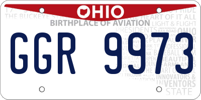 OH license plate GGR9973