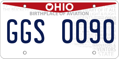 OH license plate GGS0090