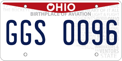 OH license plate GGS0096