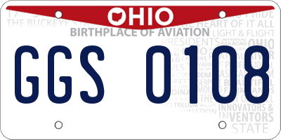 OH license plate GGS0108