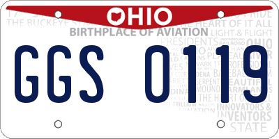 OH license plate GGS0119