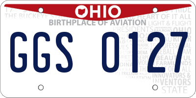 OH license plate GGS0127