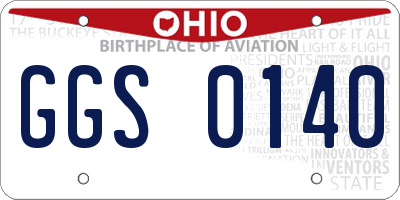 OH license plate GGS0140