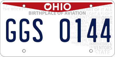 OH license plate GGS0144