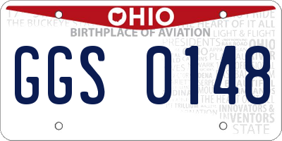 OH license plate GGS0148