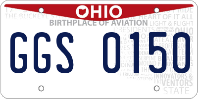 OH license plate GGS0150
