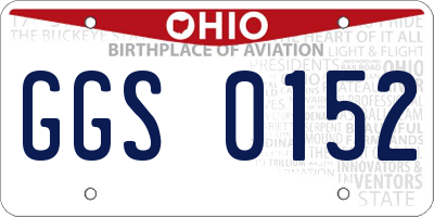 OH license plate GGS0152