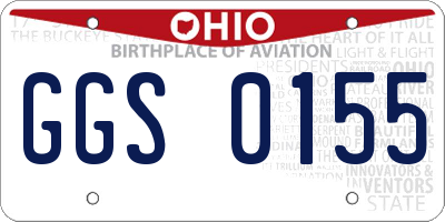 OH license plate GGS0155