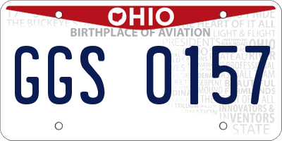 OH license plate GGS0157