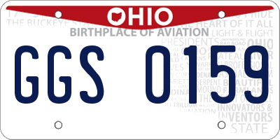 OH license plate GGS0159