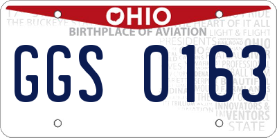 OH license plate GGS0163