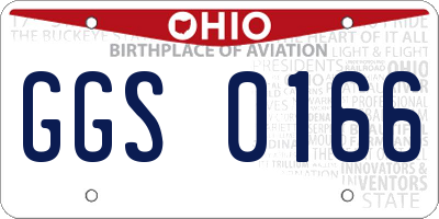 OH license plate GGS0166