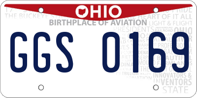 OH license plate GGS0169