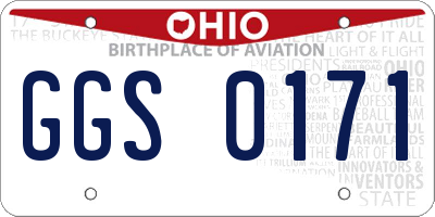 OH license plate GGS0171