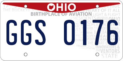 OH license plate GGS0176
