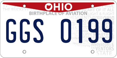 OH license plate GGS0199