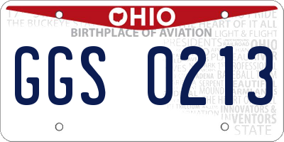 OH license plate GGS0213