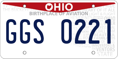 OH license plate GGS0221