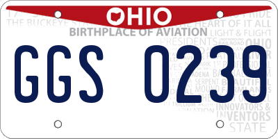 OH license plate GGS0239