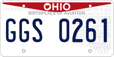 OH license plate GGS0261