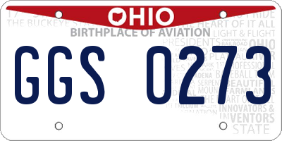 OH license plate GGS0273