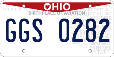 OH license plate GGS0282