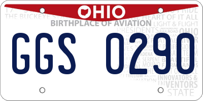 OH license plate GGS0290