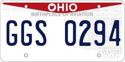 OH license plate GGS0294