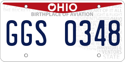 OH license plate GGS0348