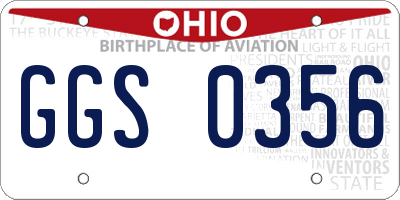 OH license plate GGS0356