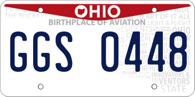 OH license plate GGS0448
