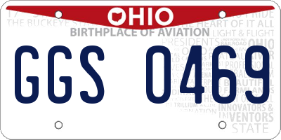 OH license plate GGS0469