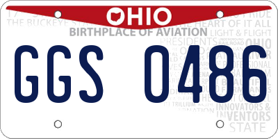 OH license plate GGS0486