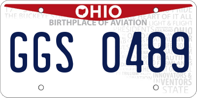 OH license plate GGS0489