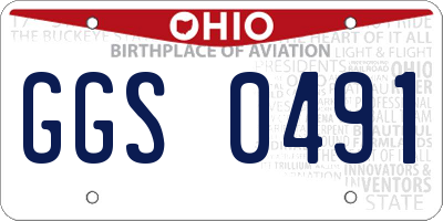 OH license plate GGS0491