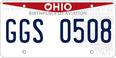 OH license plate GGS0508